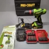Фото 2 - Шуруповерт аккумуляторный Procraft РА-18 PRO с DFR патроном и набор инструмента