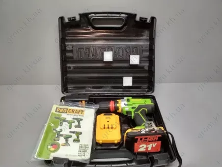 Фото 1- Шуруповерт аккумуляторный Procraft РА-212 c DFR патроном