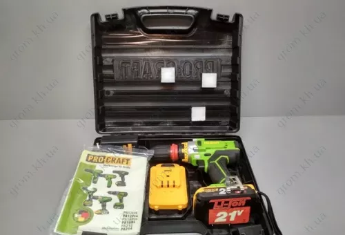 Фото 1- Шуруповерт аккумуляторный Procraft РА-212 c DFR патроном