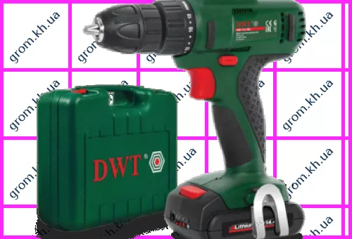 Фото 1- Аккумуляторный шуруповерт DWT ABS-14,4 Bli-2 BMC