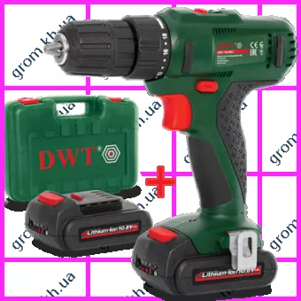 Фото 1- Аккумуляторный шуруповерт DWT ABS-10,8 Bli-2 BMC