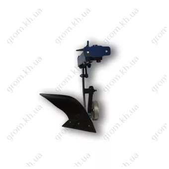 Фото 1- Плуг для мотоблока с опорным колесом