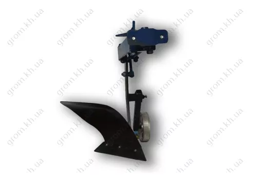Фото 1- Плуг для мотоблока з опорним колесом
