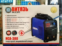 Сварочный инвертор Витязь ИСА-380 с таблом в картонной упаковке