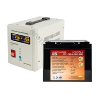 Комплект резервного питания для котла LogicPower ИБП 800VA + литиевая (LifePo4) батарея 1500W