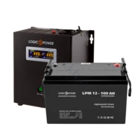 Комплект резервного живлення для котла LogicPower ДБЖ 500VA + AGM батарея 1300W