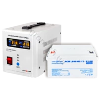 Комплект резервного живлення для котла LogicPower ДБЖ 500VA + мультигелева батарея 900W