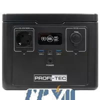 Портативна зарядна станція PROFI-TEC PPS600 LiFePO₄ (ном. 600 Вт/макс. 1200 Вт, батарея 512 Вт·год)