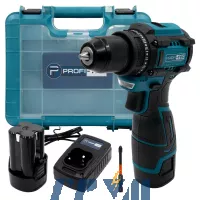 Аккумуляторный шуруповерт PROFI-TEC PCD35168BL (2×PT1620 (2.0 Ач), зарядное устройство)