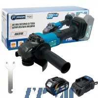Аккумуляторная угловая шлифовальная машина PROFI-TEC DGA201BL POWERLine (1×PT2040MP (4.0 Ач), зарядное устройство)