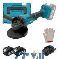 Аккумуляторная угловая шлифовальная машина PROFI-TEC PGA202 POWERLine (2×PT2040MP (4.0 Ач), зарядное устройство)