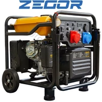 Генератор бензиновий інверторний Zegor FORT9000-O 8,5-9,0 кВт, (220/380 В, бензин, газ LPG; ручний та електростартер)