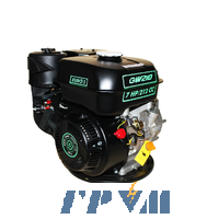Двигатель бензиновый GrunWelt GW210-S (CL) (центробежное сцепление, шпонка, вал 20 мм, 7.0 л.с.)